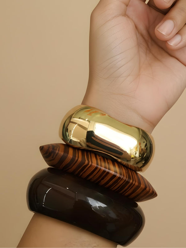 The Rustic Bangle Stack (Set of 3)