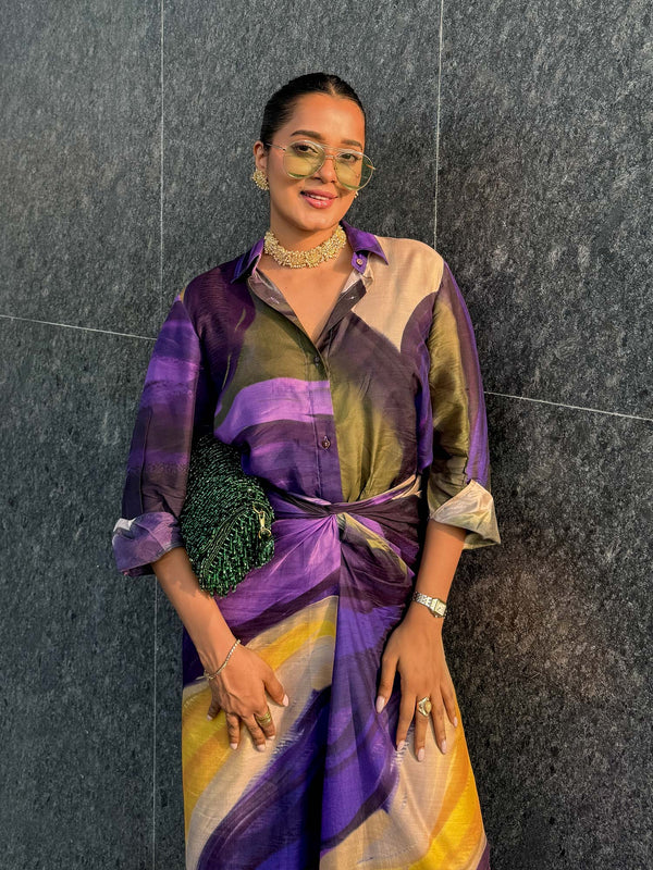 Wisteria Printed Wraped Skirt Set (Set of 2)