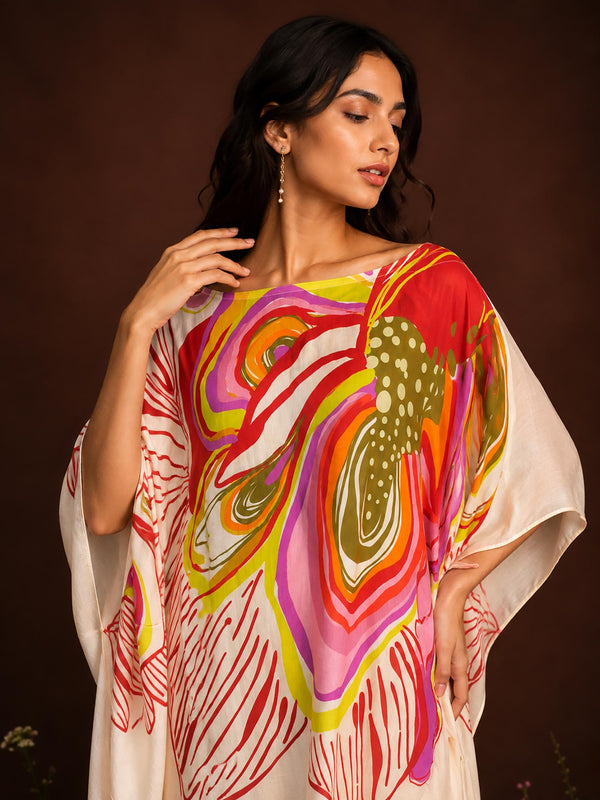Amara Printed Kaftan Dress