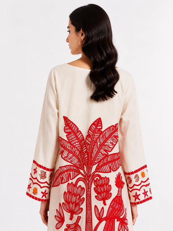 Parakeet Printed Kurta Set