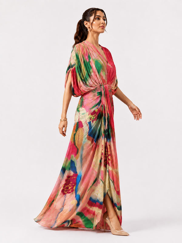 Primrose Draped Maxi Dress