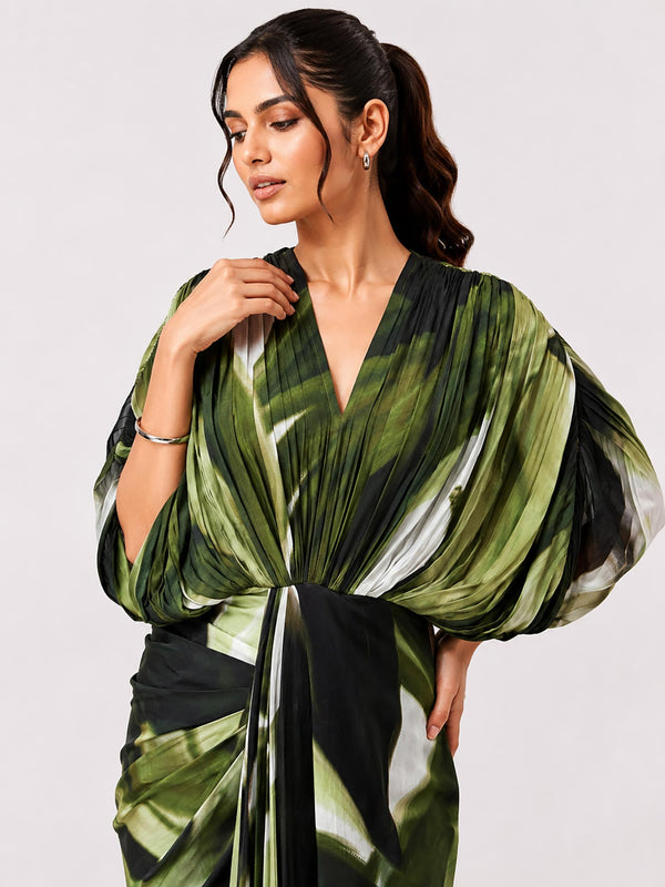 Jade Draped Maxi Dress