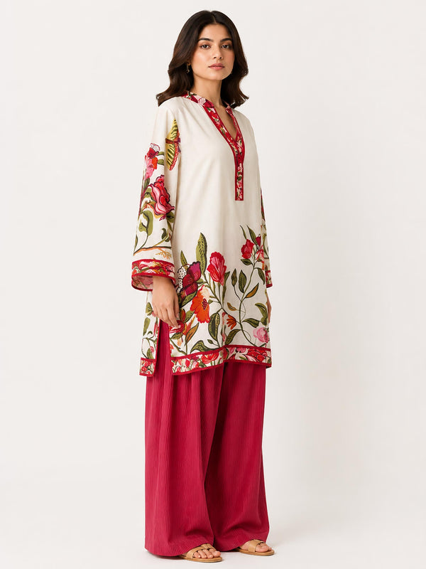 Gulnaar FloralPrinted Kurta Set (Set of 2)