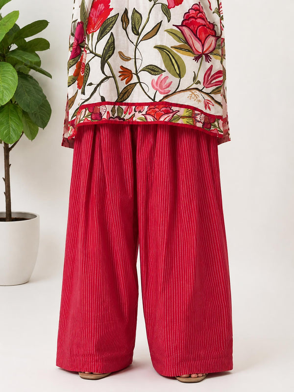 Gulnaar FloralPrinted Kurta Set (Set of 2)