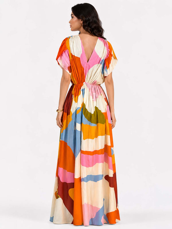 The Play Printed V-neck Dress