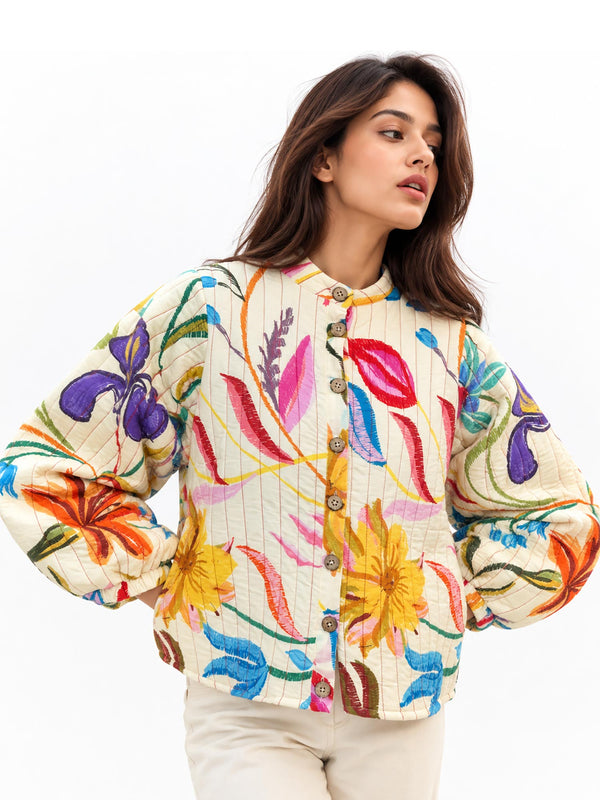 Iris Quilted Floral Jacket