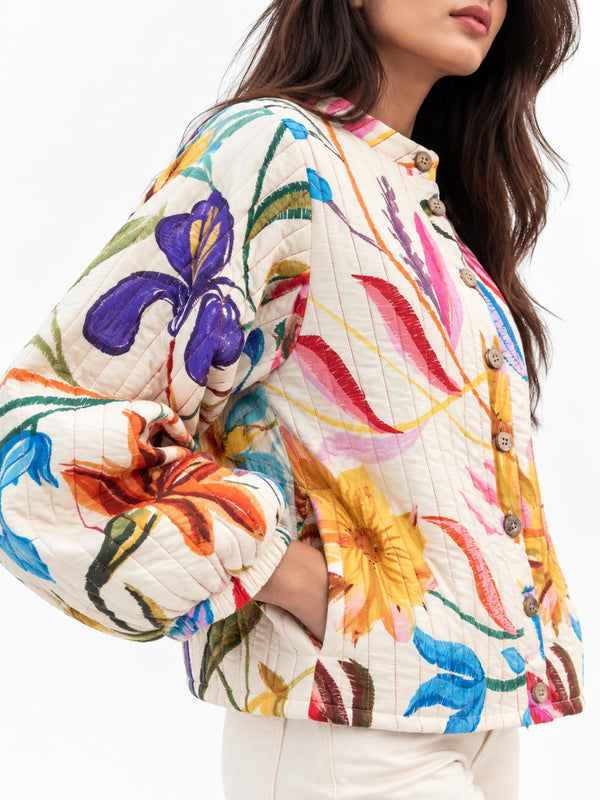 Iris Quilted Floral Jacket