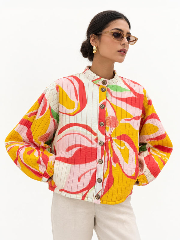 Poppy Quilted Floral Jacket