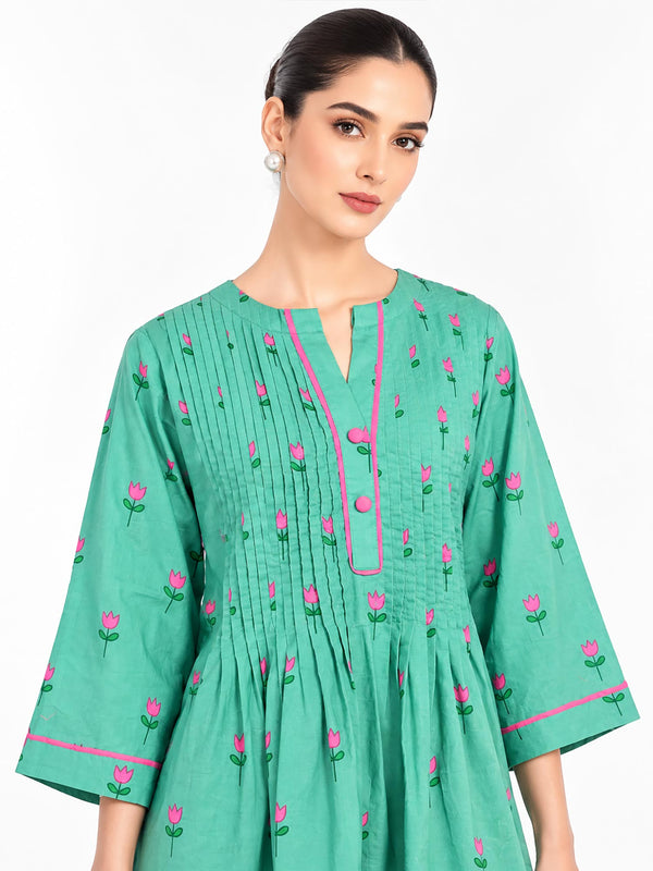 Mint Printed Salwar Set (Set of 2)