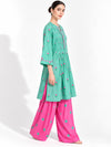 Mint Printed Salwar Set (Set of 2)