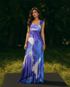 Ciel Printed Pleated Maxi Dress