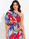 Periwinkle Draped Maxi Dress