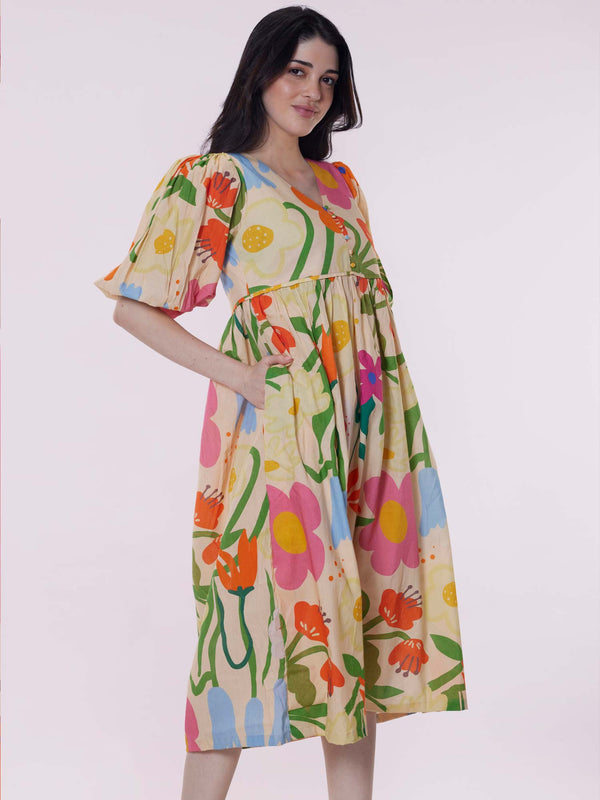 Mystic Printed Midi Dress