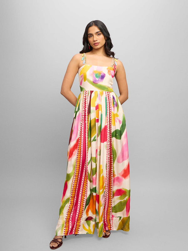 Spring Printed Maxi Dress