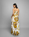 Liora Printed Strappy Pleated Dress