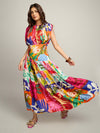 Mosaic Printed Pleated Maxi Dress