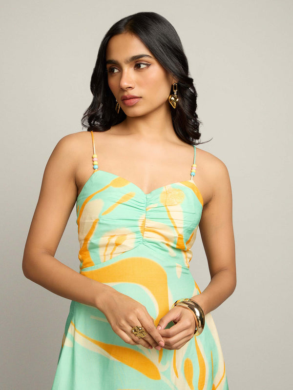 Junia Printed Asymmetrical Dress