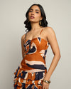 Nero Printed Ruffled Maxi Dress