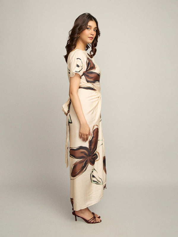 Fawn Printed Wrap Dress
