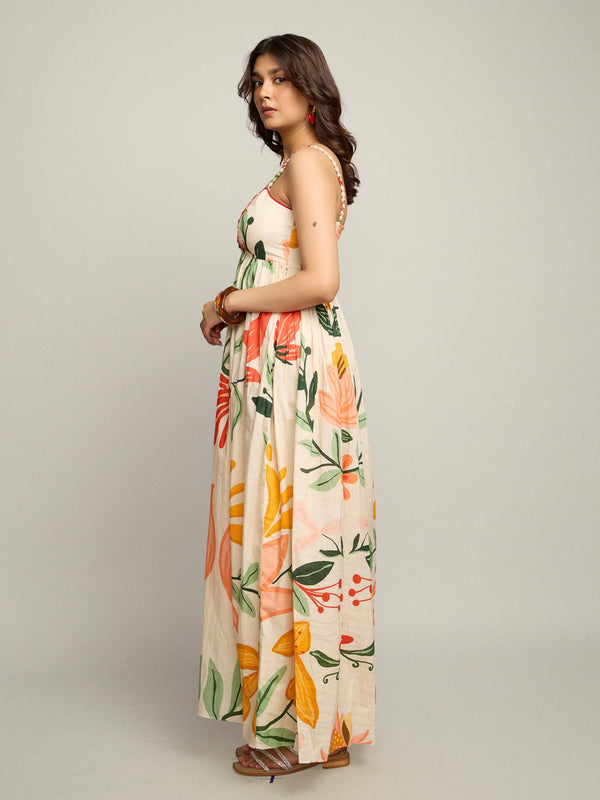 Blush Printed Maxi Dress