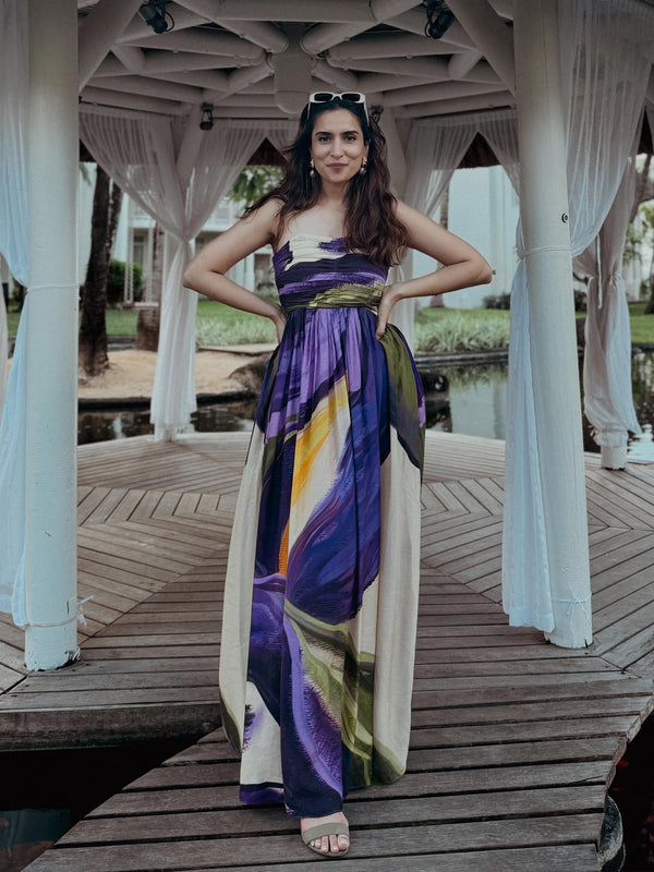Wisteria Printed Maxi Dress