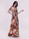 Rose Printed One Shoulder Dress
