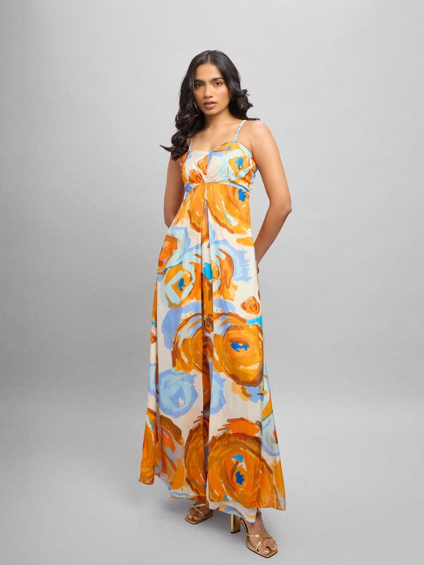 Lunar Printed Maxi Dress