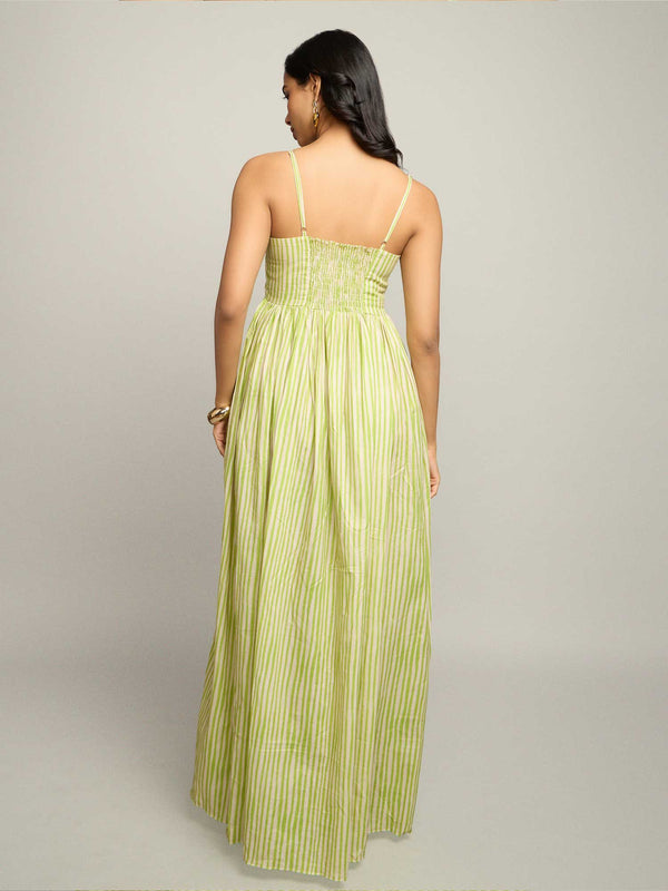 Linear Printed Maxi Dress