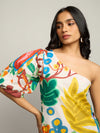 Amazon Printed One – Shoulder Mini Dress