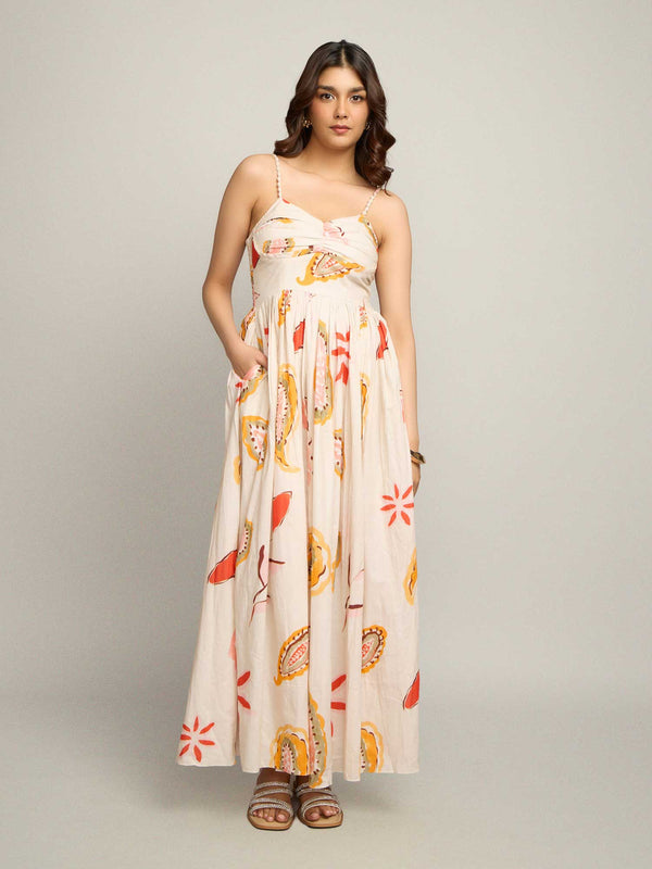 Paisley Printed Midi Dress