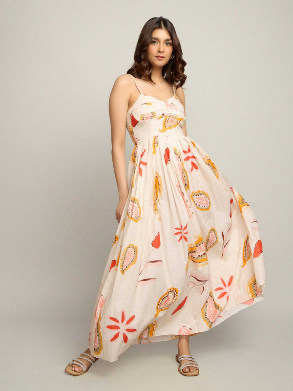 Paisley Printed Midi Dress