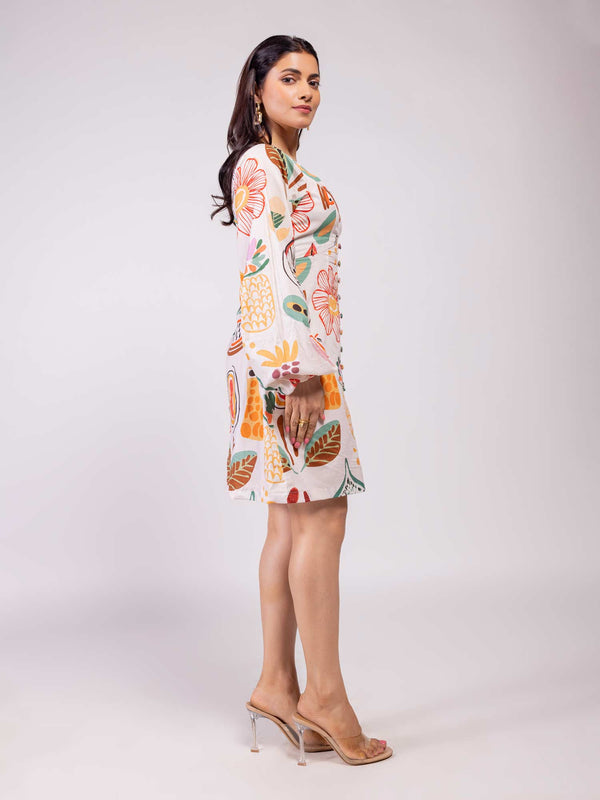 Gardenia Printed Mini Dress