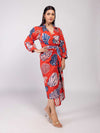 Nautica Printed Wrap Dress