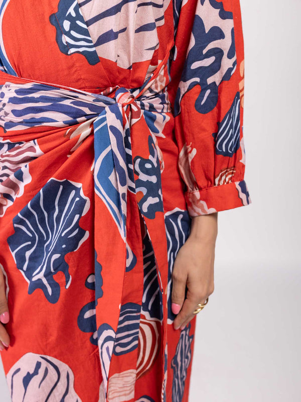 Nautica Printed Wrap Dress