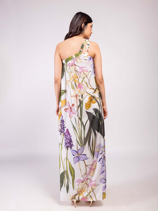 Juniper Printed One Shoulder Maxi Dress