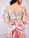 Fig Printed Scallop Maxi Dress