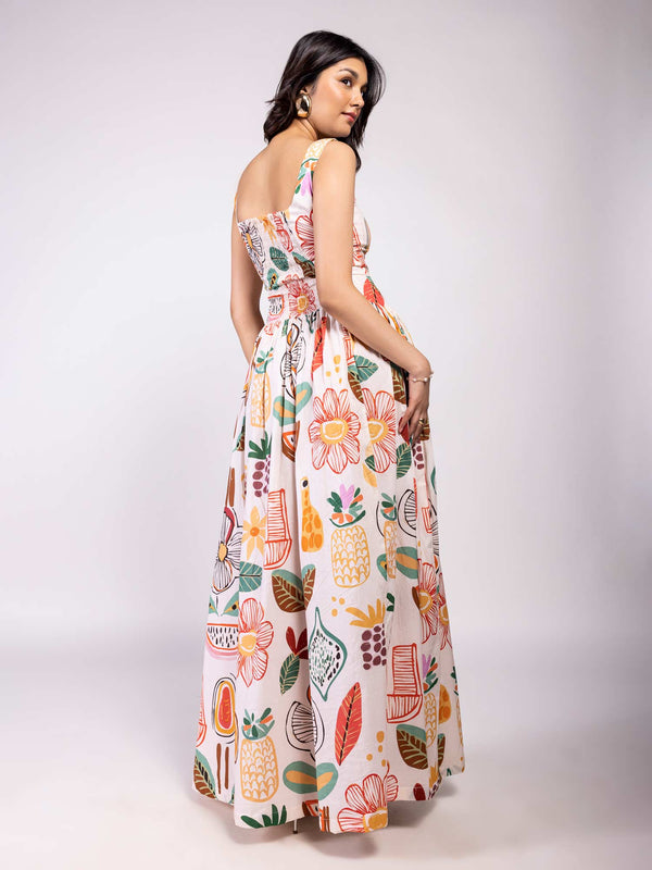 Gardenia Printed Maxi Dress