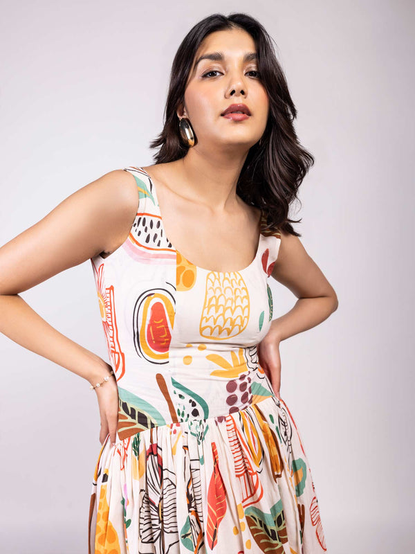 Gardenia Printed Maxi Dress