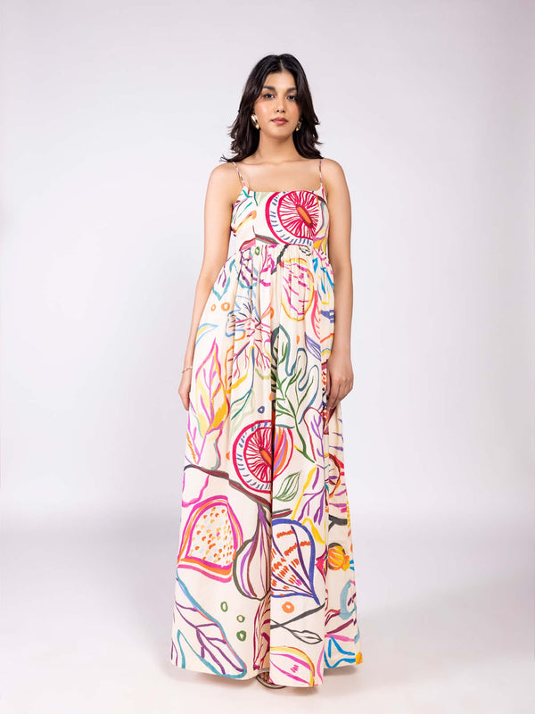 Fig Printed Maxi Dress