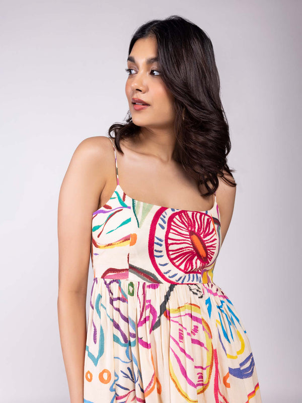Fig Printed Maxi Dress