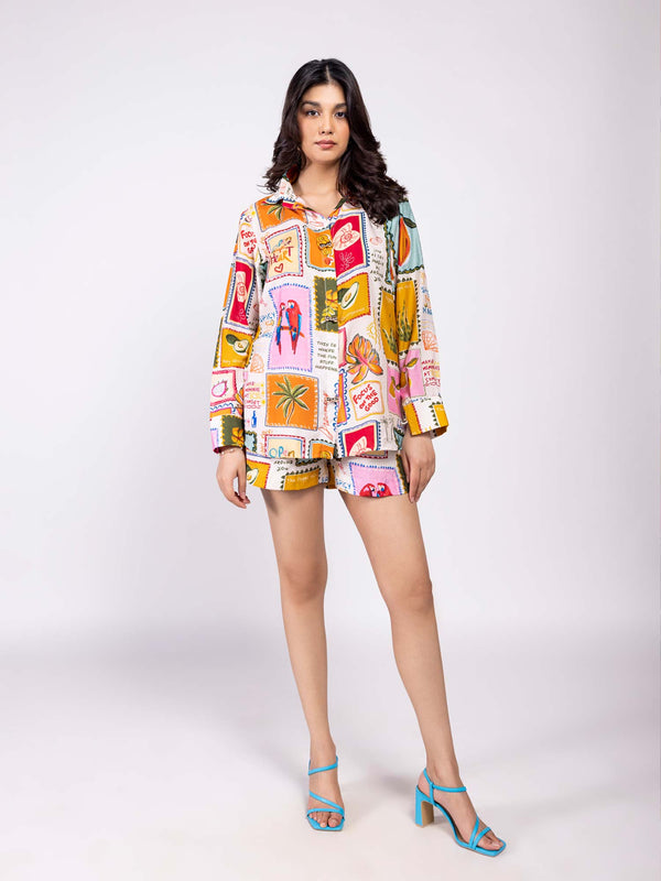 Stamp Printed Co-ord Set (Set of 2)