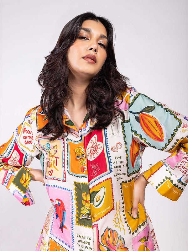 Stamp Printed Co-ord Set (Set of 2)