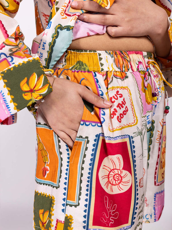 Stamp Printed Co-ord Set (Set of 2)