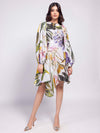 Juniper Printed Asymmetrical Midi Dress