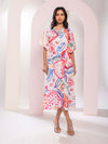 Anaar Printed Flary Dress front view