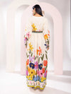 Folk Printed V Neck Maxi Dress