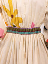 Folk Printed V Neck Maxi Dress