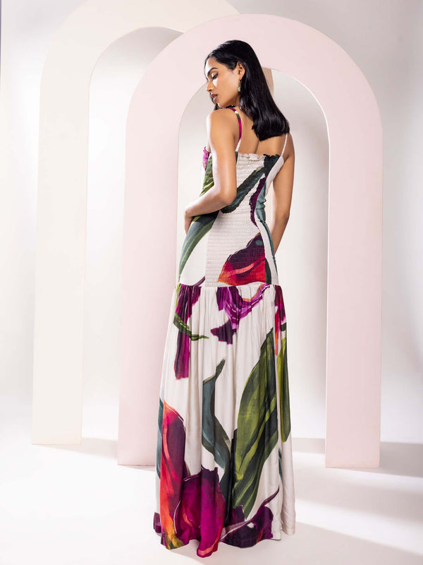 Whimsy Printed Pleated Dress