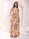 Stamp Printed Maxi Dress