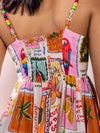 Stamp Printed Maxi Dress